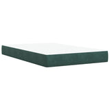 Box Spring Bed with Mattress Dark Green 120x200 cm Velvet