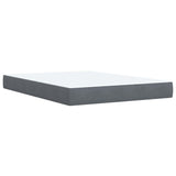 Box Spring Bed with Mattress Dark Grey 140x190 cm Velvet