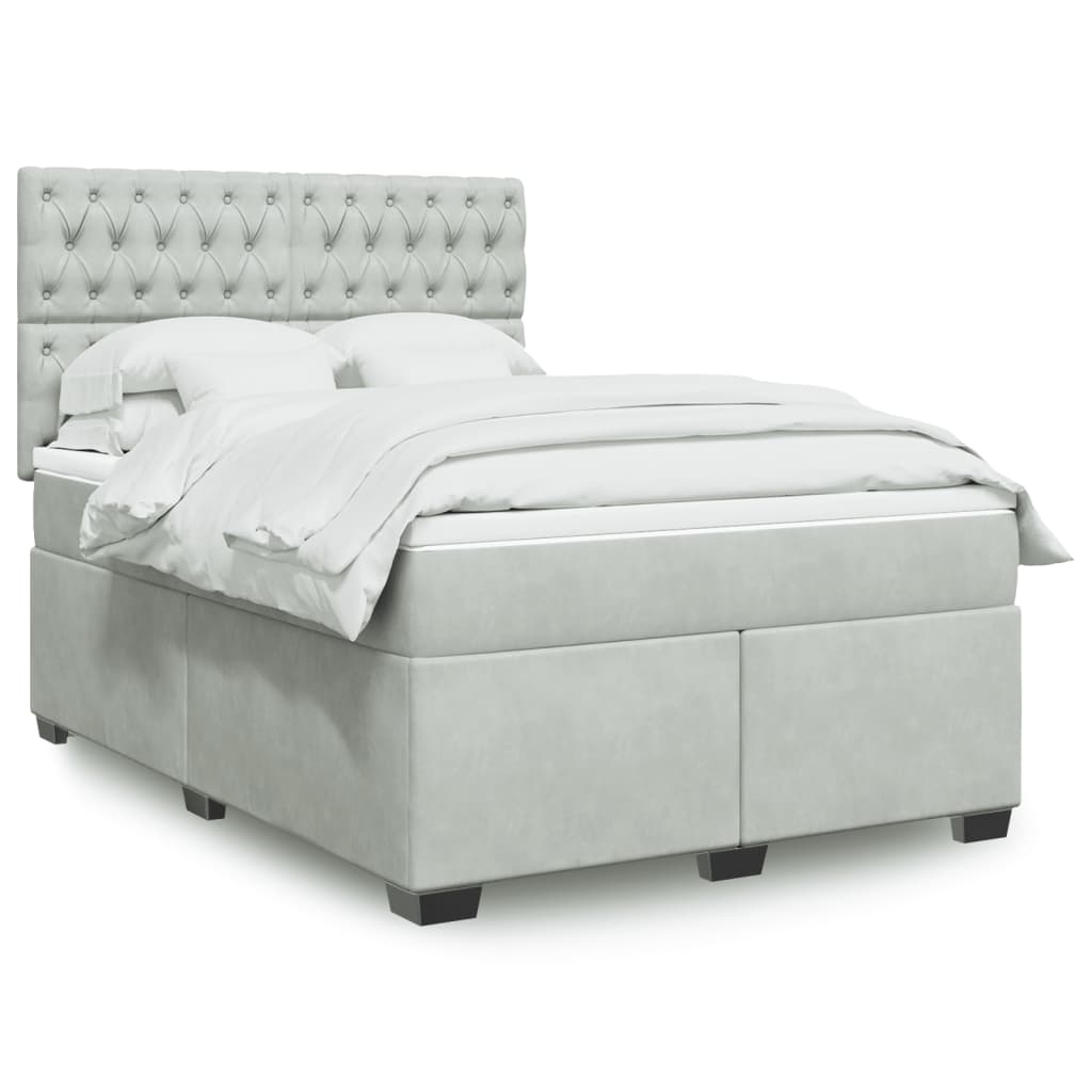 Box Spring Bed With Mattress Small Double Velvet