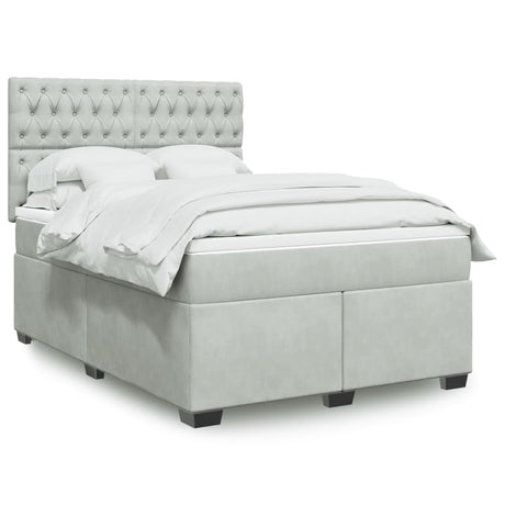 Box Spring Bed With Mattress Small Double Velvet