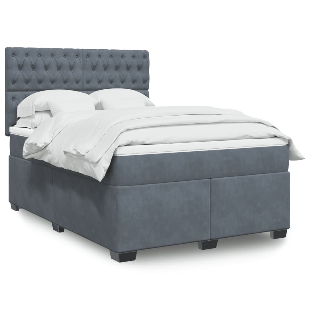 Box Spring Bed With Mattress Small Double Velvet