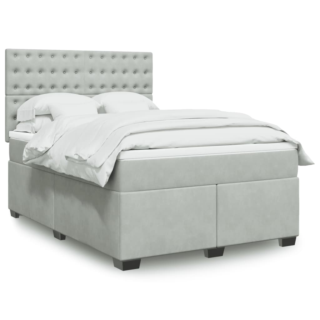 Box Spring Bed With Mattress Small Double Velvet