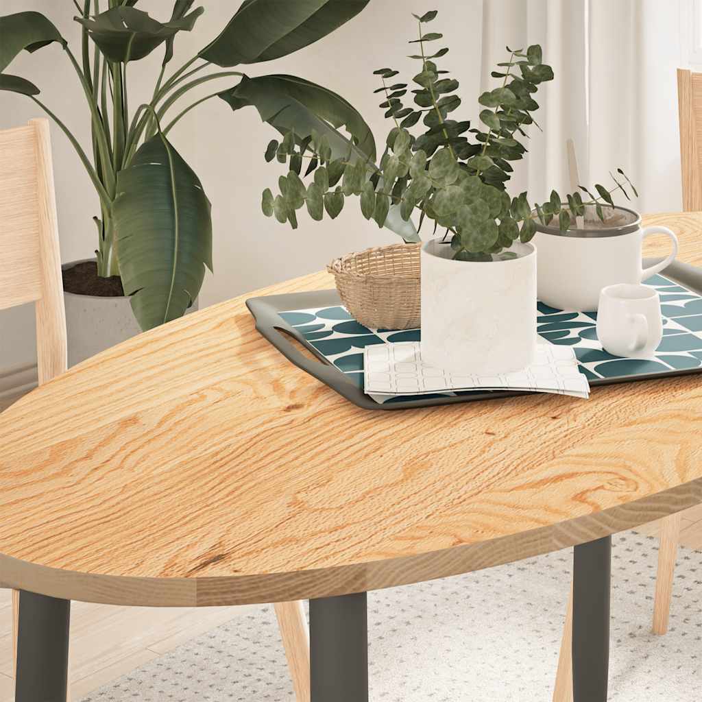 Table Top Solid Wood Oak Oval