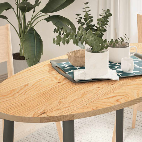 Table Top Solid Wood Oak Oval
