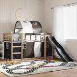 Bunk Bed Without Mattress With Slide And Curtains Blue