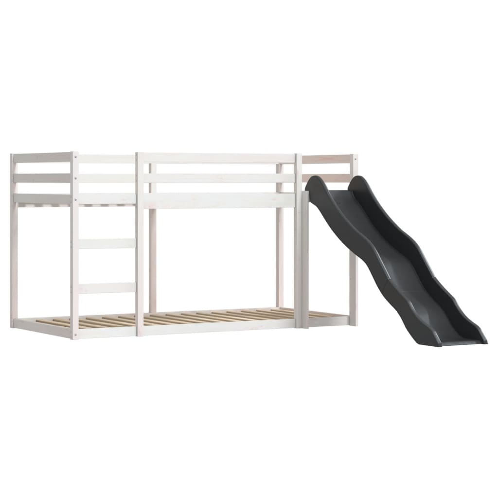 Bunk Bed Without Mattress With Slide And Curtains Blue