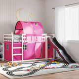 Bunk Bed Without Mattress With Slide And Curtains Blue