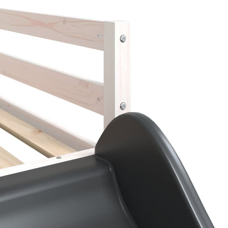 Bunk Bed Without Mattress With Slide And Curtains Blue