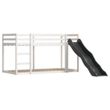 Bunk Bed Without Mattress With Slide And Curtains Blue