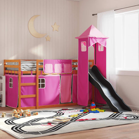 Bunk Bed Without Mattress With Slide And Curtains Blue