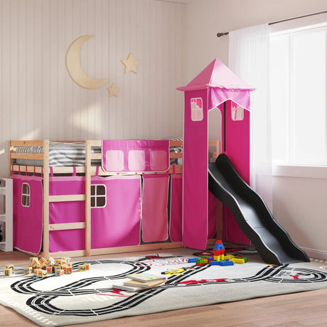 Bunk Bed Without Mattress With Slide And Curtains Blue