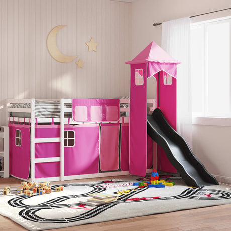 Bunk Bed Without Mattress With Slide And Curtains Blue