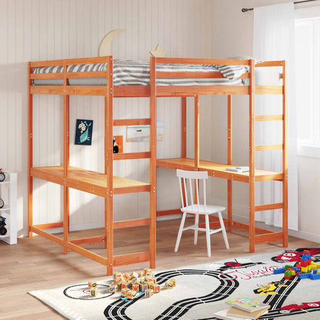 Loft Bed With Desk And Ladder Super King Solid Wood Pine