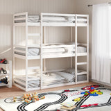 Triple Bunk Bed Without Mattress Solid Wood Pine