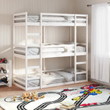 Triple Bunk Bed Without Mattress Solid Wood Pine