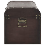 Treasure Chest With Latches Dark Brown Plywood