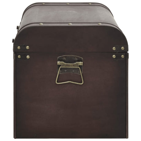 Treasure Chest With Latches Dark Brown Plywood