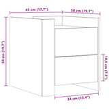 Bedside Cabinet 45X50X50 Cm Engineered Wood
