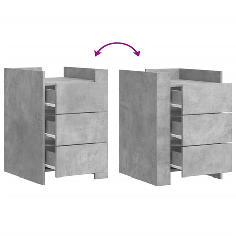 Bedside Cabinet 45X50X65 Cm Engineered Wood
