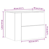 Wall-Mounted Bedside Cabinets 2 Pcs 45X30X35 Cm