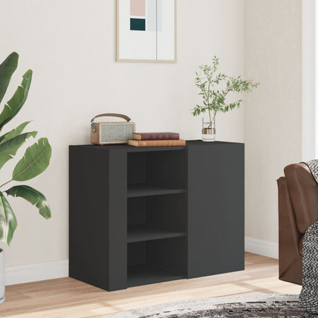 Wall Cabinet 75X35X60 Cm Engineered Wood