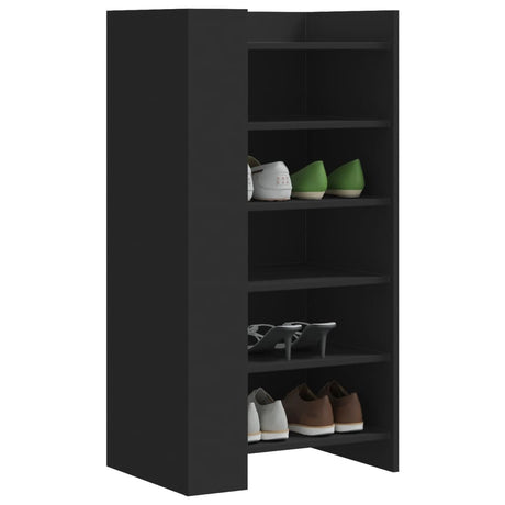 Shoe Cabinet Concrete 52X37.5X100 Cm Engineered Wood