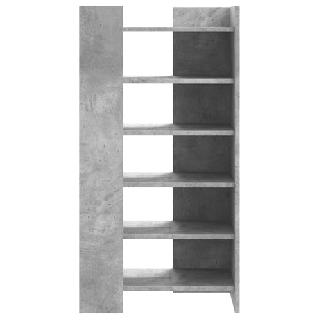 Shoe Cabinet Concrete 52X37.5X100 Cm Engineered Wood