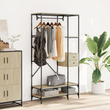 Clothes Rack With Shelves Engineered Wood