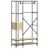 Clothes Rack With Shelves Engineered Wood