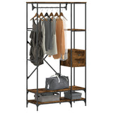 Clothes Rack With Shelves Engineered Wood