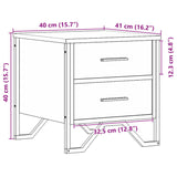 Bedside Cabinet 40X41X40 Cm Engineered Wood