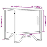 Bedside Cabinet 40X30X40 Cm Engineered Wood