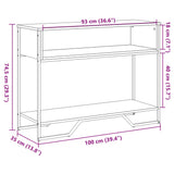 Console Table Sonoma Oak 100x35x74.5 cm Engineered Wood