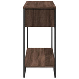 Console Table Brown Oak 100x35x74.5 cm Engineered Wood