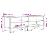 Tv Cabinet 122X34X41 Cm Engineered Wood