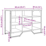 Shoe Cabinet 90X38X Engineered Wood