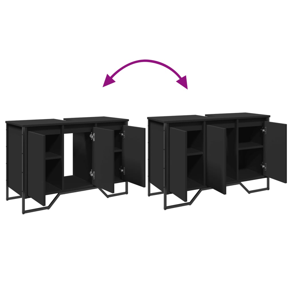 Bathroom Sink Cabinet 91X35X60 Cm Engineered Wood