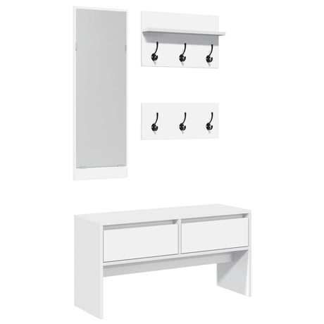 4 Piece Hallway Furniture Set Engineered Wood