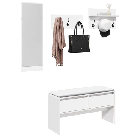 4 Piece Hallway Furniture Set Engineered Wood