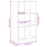 Bookcase 57X28.5X Engineered Wood