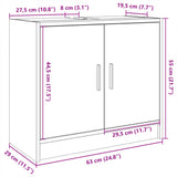 Sink Cabinet 63X29X55 Cm Engineered Wood