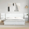 Wall-Mounted Bedside Cabinet With Led Lights