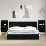 Wall-Mounted Bedside Cabinet With Led Lights