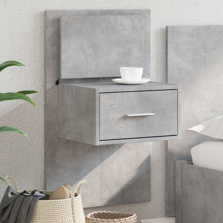 Wall-Mounted Bedside Cabinet With Led Lights