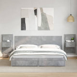 Wall-Mounted Bedside Cabinet With Led Lights