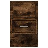 Wall-Mounted Bedside Cabinet With Led Lights