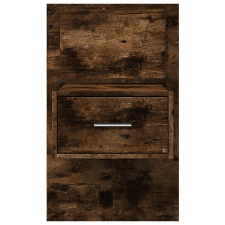 Wall-Mounted Bedside Cabinet With Led Lights