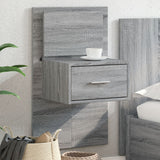 Wall-Mounted Bedside Cabinet With Led Lights