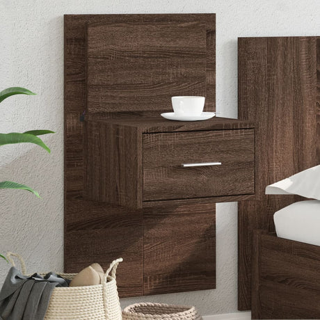 Wall-Mounted Bedside Cabinet With Led Lights
