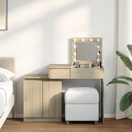 Dressing Table With Led 115X37X110.5 Cm